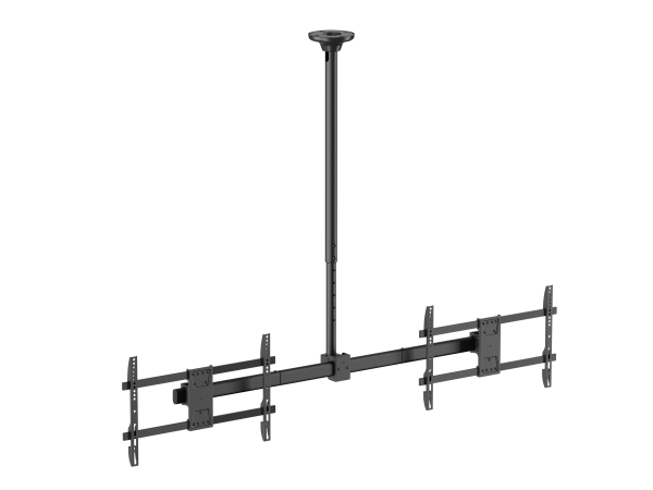 Equip 32"-60" Doppelbildschirm-Deckenhalterung, 152,4 Cm (60"), 200 X 200 Mm, 600 X 400 Mm, -180 - 180°, Edelstahl, Schwarz