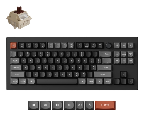 Keychron V3 Ultra 8K, Kabel & Trådløs, Bluetooth, Mekanisk, Qwerty, Rgb Led, Sort