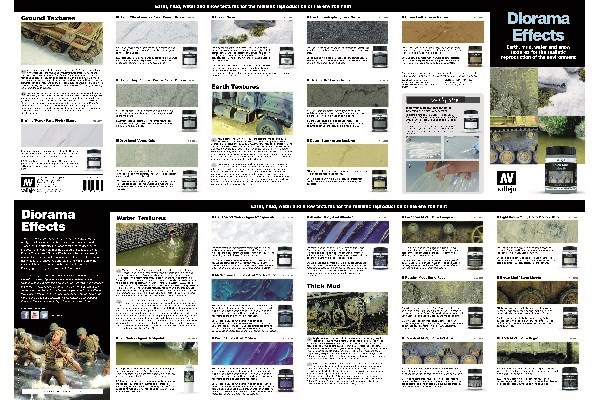 Vallejo Cc331 - Diorama Effects - Color Chart - Farvekort