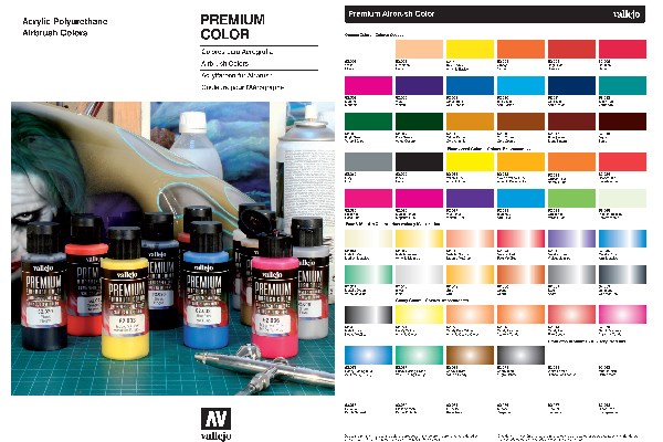 Vallejo Cc081 - Premium Color - Airbrush Colors - Color Chart