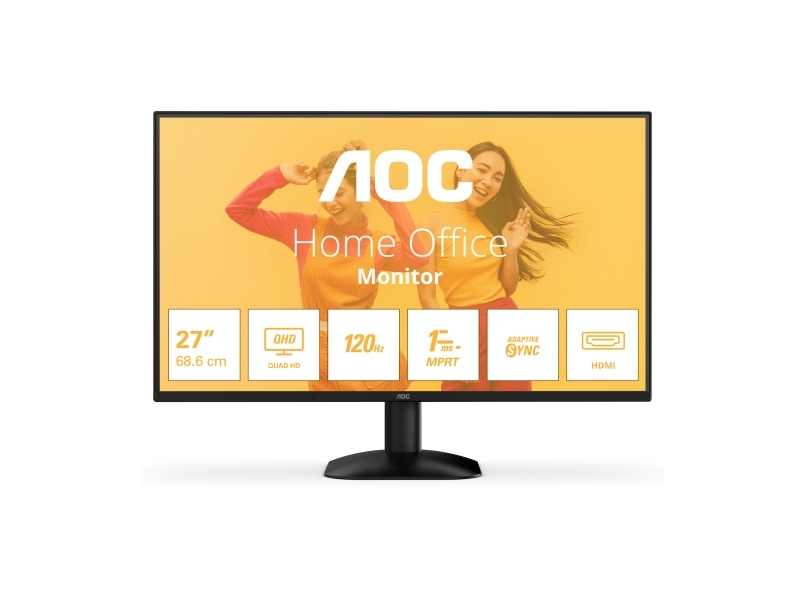 Aoc B3 Q27b35s3, 68,6 Cm (27"), 2560 X 1440 Pixel, Quad Hd, Led, 4 Ms, Sort