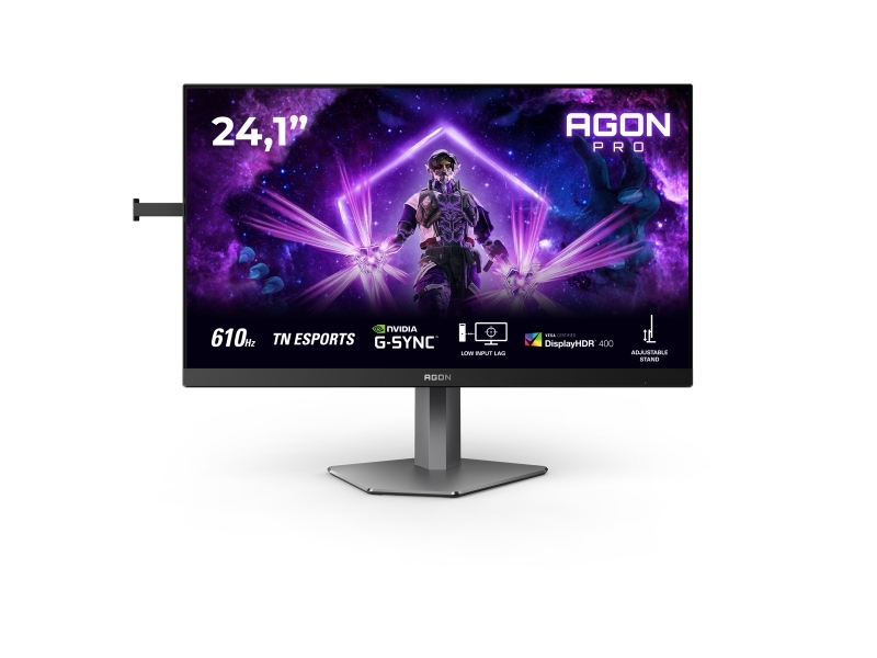 Aoc G2 Ag246fk6, 61,2 Cm (24.1"), 1920 X 1080 Pixel, Fuld Hd, Led, 0,5 Ms, Sort, Grå