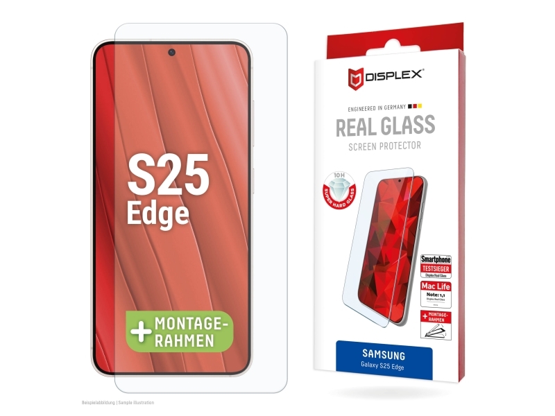 Displex Real Glass Schutzfolie Samsung Galaxy S25 Edge Panzerglas