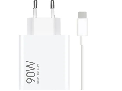 Xiaomi Mdy-15-Ek Usb-A 90W Rejseoplader + Datakabel Usb-C 6A Hvid