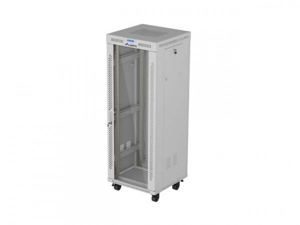 19&Quot 32U Standing Rack Cabinet 600×600 Gray With Perforated Doors And Lcd (Flat Pack)