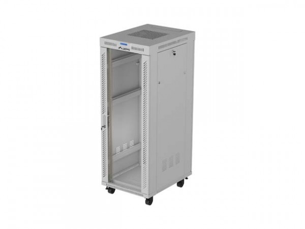 19&Quot 32U Standing Rack Cabinet 600×800 Gray With Glass Door And Lcd (Flat Pack)