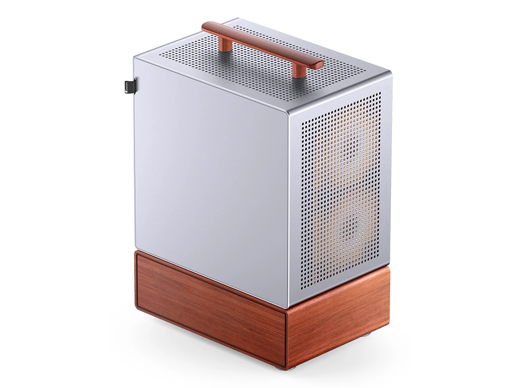 Jonsbo T7, Midi Tower, Pc, Træ, Sølv, Itx, Stål, Glas, Aluminium, Spil