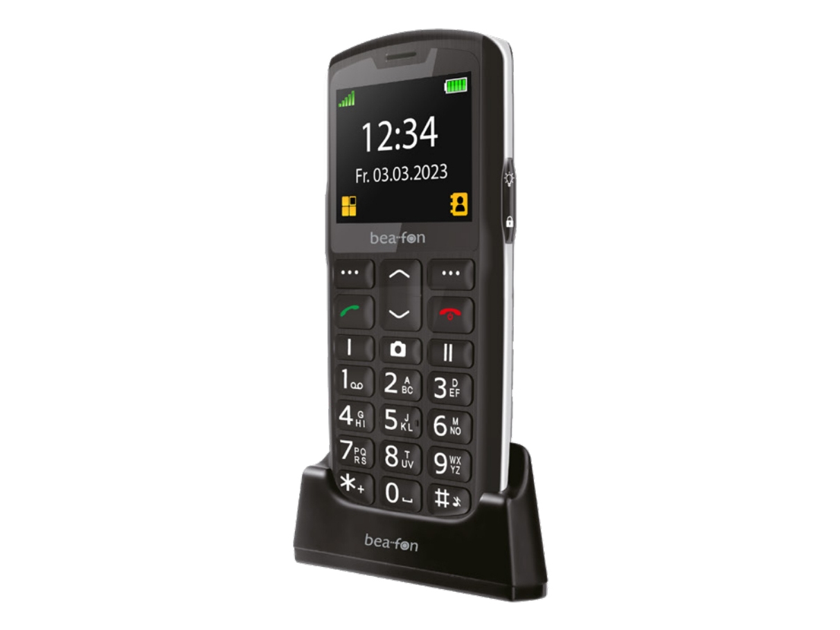 Bea-Fon Sl260 Lte - 4G Großtasten-Handy Mit Sos-Funktion, 2.2" Display, Schwarz-Silber
