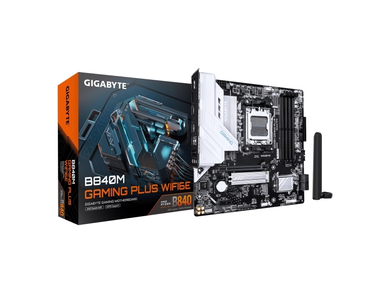 Gigabyte B840m Gaming Plus Wifi6e, Amd, Sokkel Am5, Amd Ryzen 7000 Series, Amd Ryzen 8000 Series, Amd Ryzen 9000 Series, Sokkel Am5, Ddr5-Sdram, 256