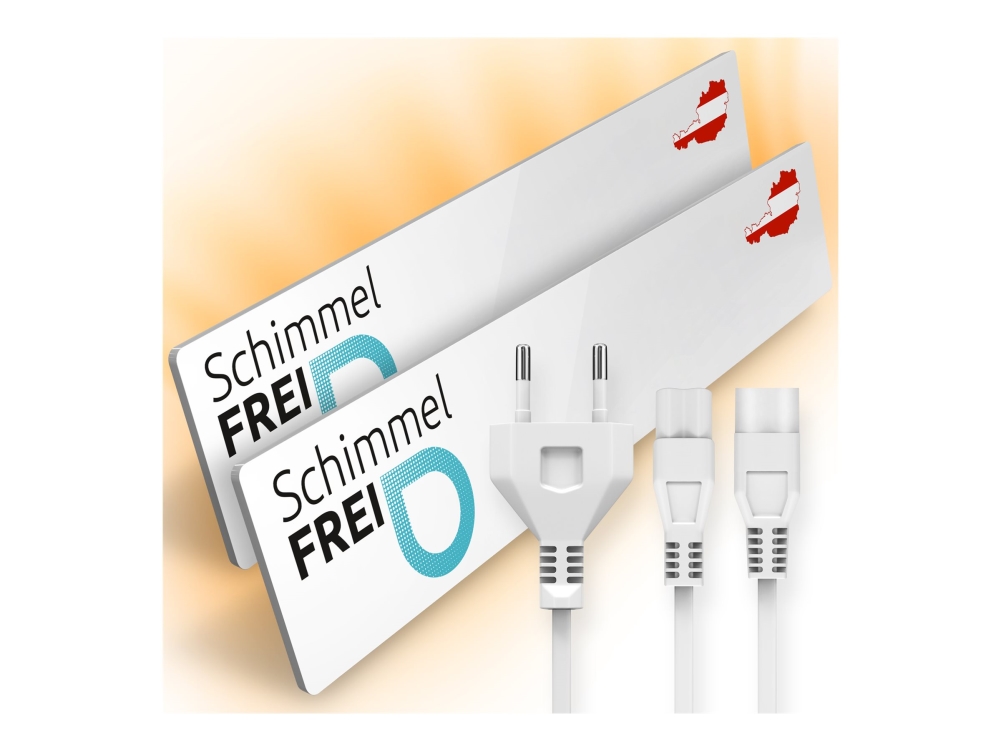 Schimmel-Dry Egs-Whi-Gl - Elektrisk Formfjerner - Vægmonteret - Hvid (Pakke Med 2)