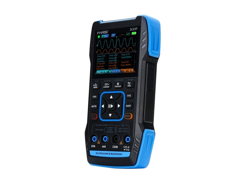 Bærbart 3-I-1-Oscilloskop Fnirsi 2C23t Multimeter Signalgenerator