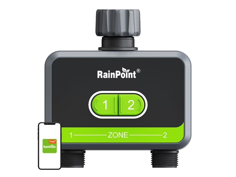 „RainPoint“ 2 zonų laistymo valdiklis su programėle