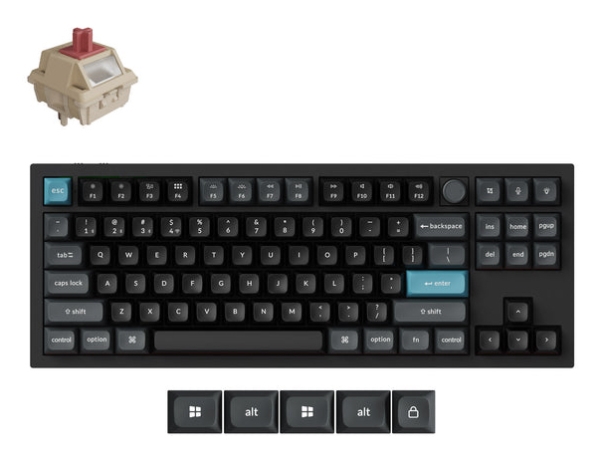 Keychron Q3 Ultra 8K, Kabel & Trådløs, Bluetooth, Mekanisk, Qwerty, Rgb Led, Sort