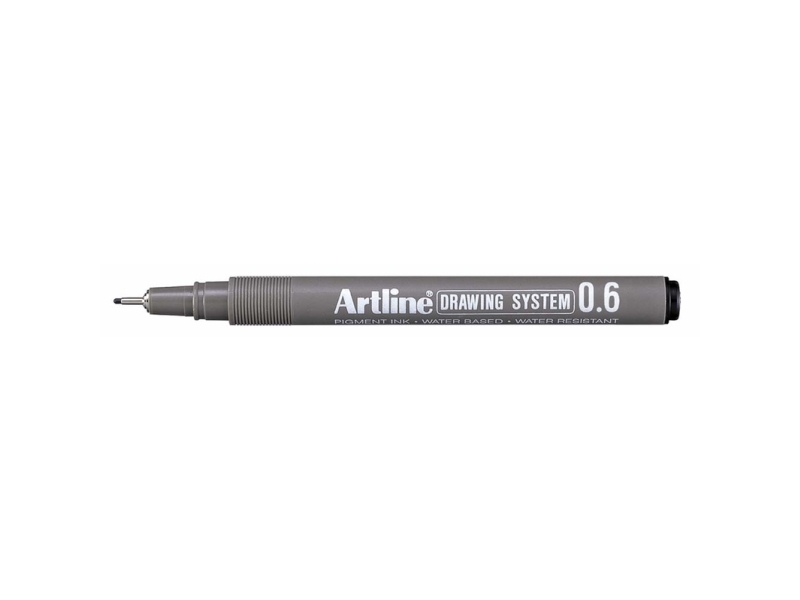 Fineliner Artline Drawing Pen EK236, 0,6 mm, sort billede