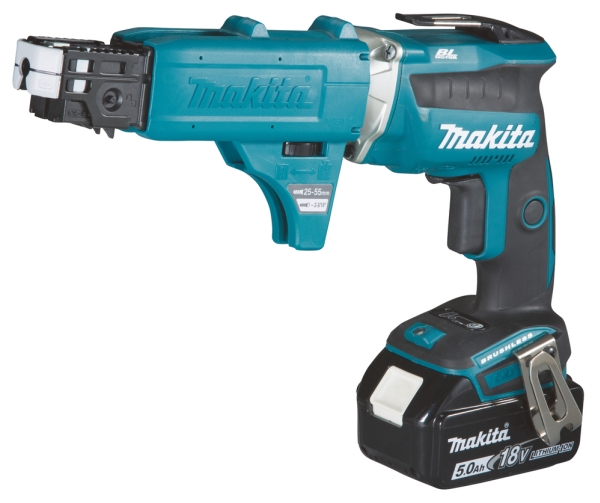 Makita DFS452TJX2, Eldriven skruvdragare, Pistolhandtag, 1/4, Svart, Blå, Grå, Borstlös, 4000 RPM | Elverktyg - Prof. Elverktyg 230V - Borrmaskin | GameStuff