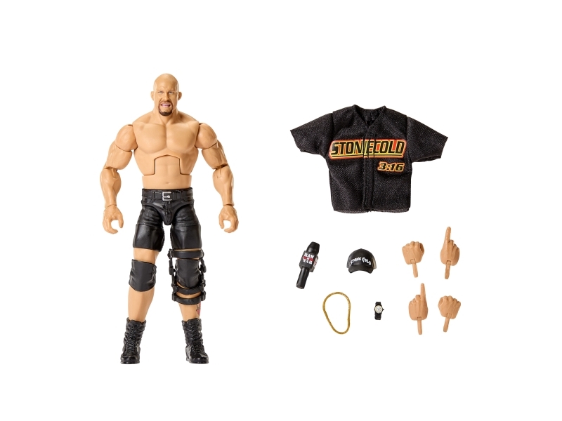 WWE Elite Collection Stone Cold Steve Austin Action Figure, 8 År, Flerfarvet, Plast