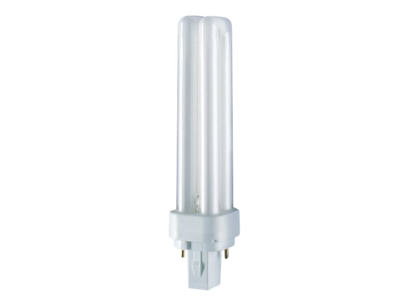 Osram Dulux D - Ikke-Integreret Kompakt Fluorescerende Lyspære - Form: Dobbelt Biax - G24d-1 - 13 W - Klasse G - Interna-Lys - 2700 K