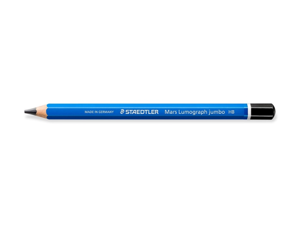 Staedtler Mars Lumograph Jumbo 100J - Blyant - Grafit - Hb, 2B, 4B, 6B, 8B (Pakke Med 5)