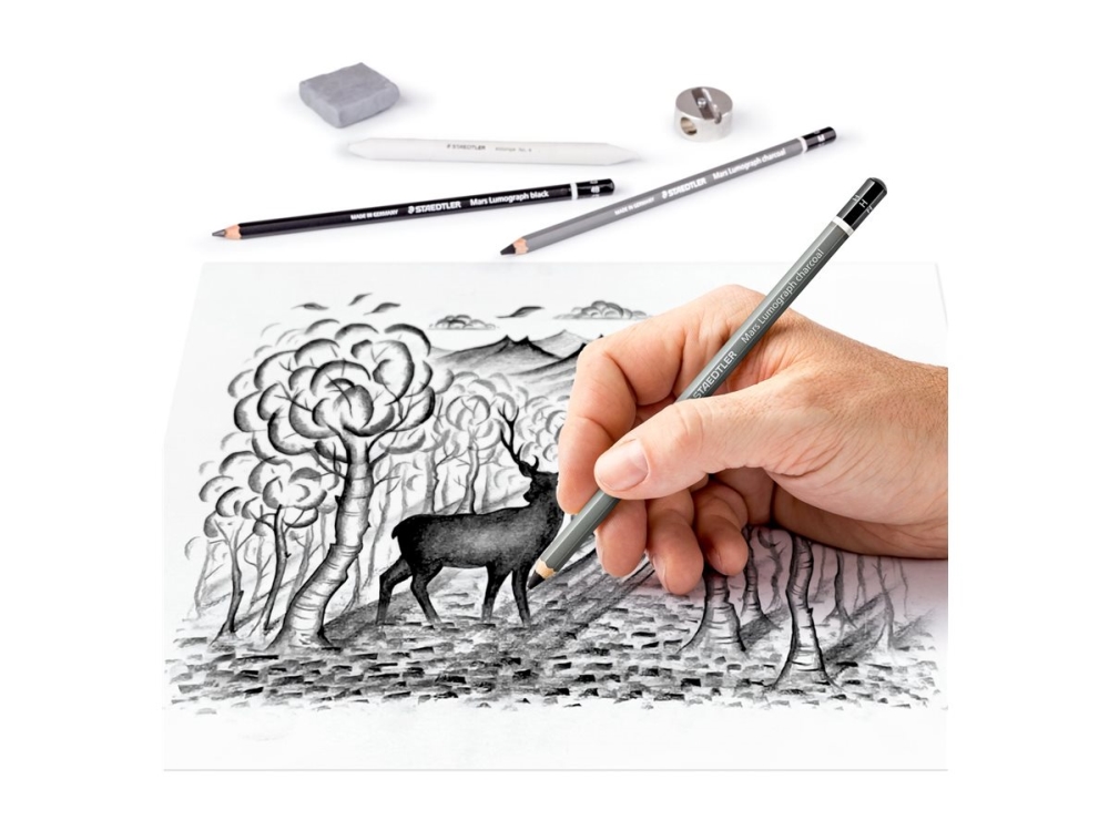 STAEDTLER Mars Lumograph 100C - Penna - träkol - sorterad - 4.5 mm (paket om 9) | Skola & Hobby - Konstmaterial - Pennor | GameStuff