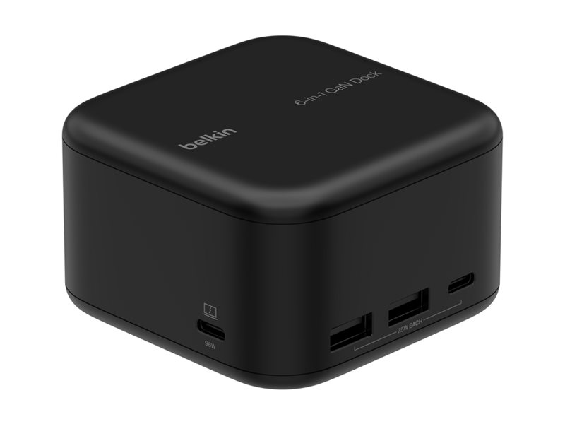 Belkin Inc018vfbk, Kabelgebunden, Usb 3.2 Gen 1 (3.1 Gen 1) Type-C, 96 W, 10,100,1000 Mbit/S, Schwarz, 5 Gbit/S