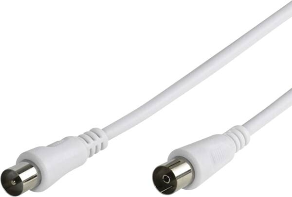 Vivanco Tv-/Radio-Antennenkabel, 15 M - Weiss, 15 M, Koaxial, Koaxial, Weiß