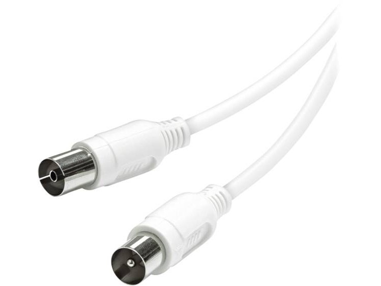 Vivanco Tv-/Radio-Antennenkabel, 15 M - Weiss, 15 M, Koaxial, Koaxial, Weiß