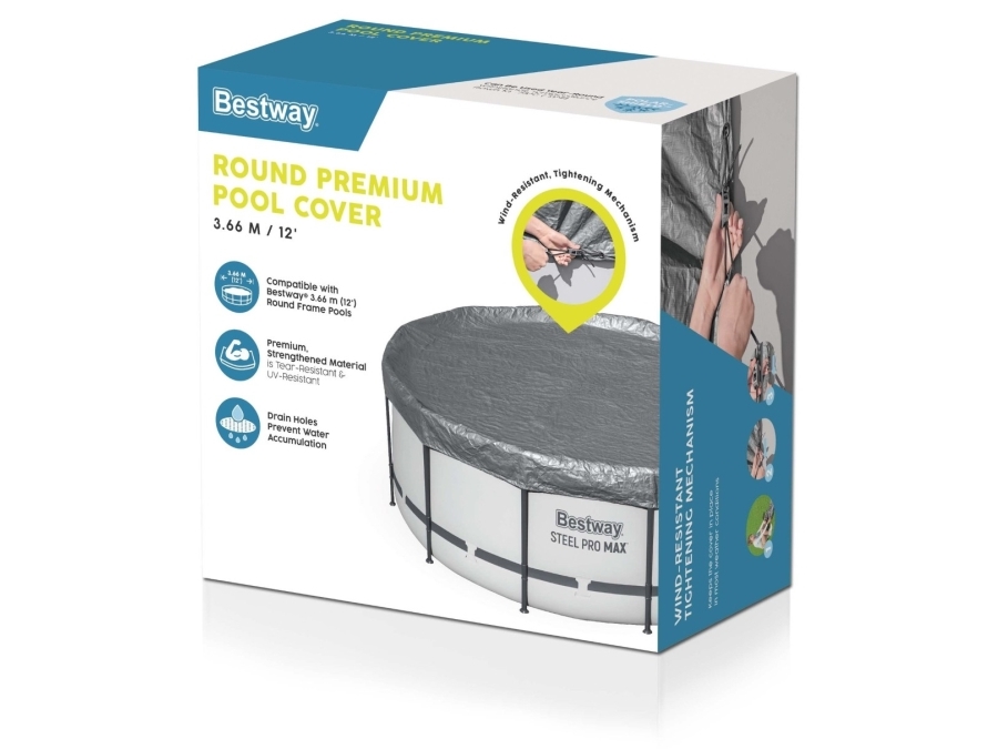Bestway Cover 366 cm Premium runt poolskydd | Trädgården - Pools & Vatten spel - Pool tillbehör | GameStuff