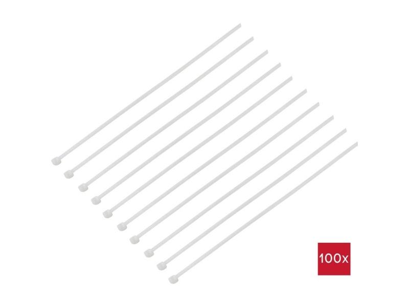 Tru Components Tc-Bt-200-4.8-N Kabelbinder 200 Mm 4,8 Mm Natur, Chemisch Beständig, 100 Stück
