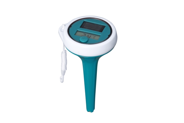 Bestway 58764, Termometer, Blå, Hvid, Pool over jorden, Indbygget pool, Oppustelig pool, Spa pool, Digital, °C, °F, Batteri, Solar