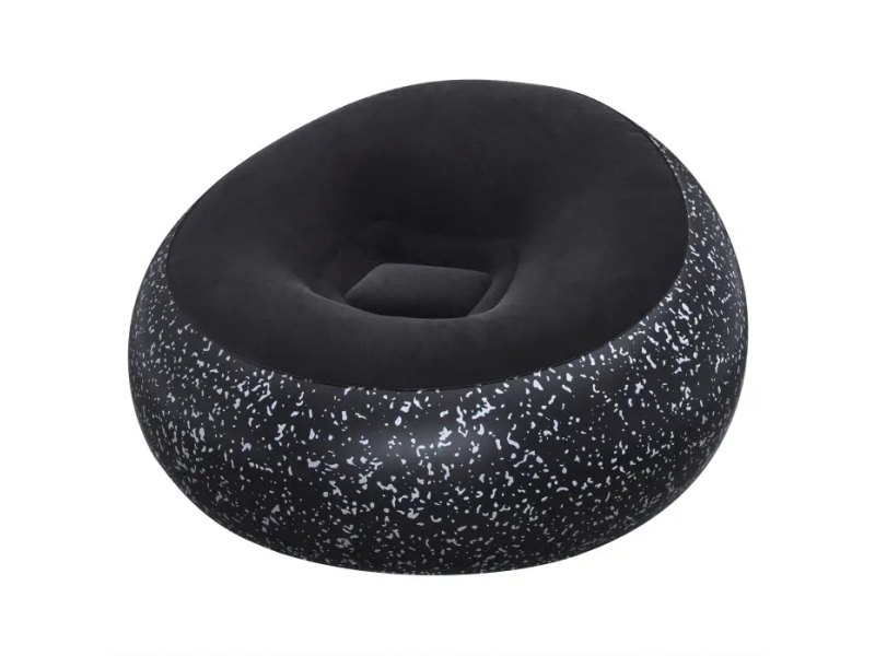 Bestway Inflate-A-Chair Inflatable Chair, Black, Black, Vinyl, Velour, 100 Kg, 1220 Mm, 1220 Mm
