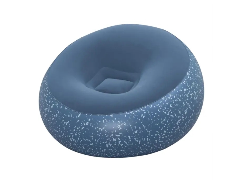 Bestway Inflate-A-Chair Inflatable Chair, Dark Blue, Dark Blue, Vinyl, Velour, 100 Kg, 1220 Mm, 1220 Mm