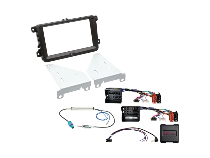 Kompletter 2-Din Bausatz Seat/Skoda/Vw 40Pin/52Pin Quadlock