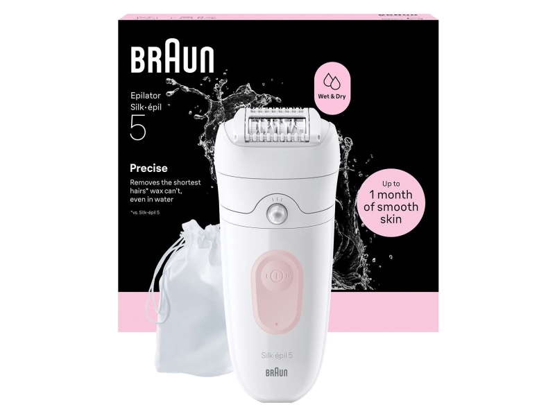 Epilator Silk·épil 5, Wet & Dry, Enkel Hårborttagning, Långvarigt Slät Hud, 5-011, Flamingo | Hårvård - Hårborttagning - Epilator | GameStuff
