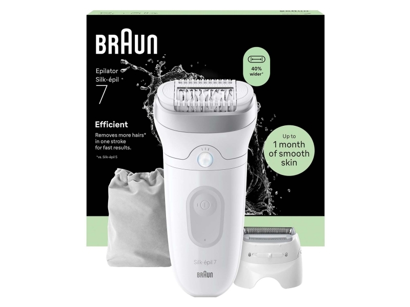Epilator Silk·épil 7, Wet & Dry, Långvarigt Slät Hud, 7-041, Silver | Hårvård - Hårborttagning - Epilator | GameStuff
