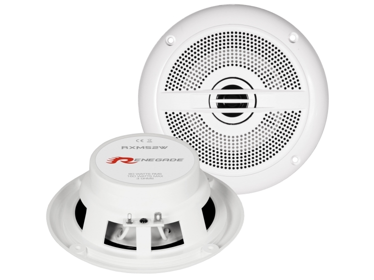 Renegade RXM52W, 2-vejs, 160 W, 80 W, 3 ohm (O), 80 - 20000 Hz, Polypropylen