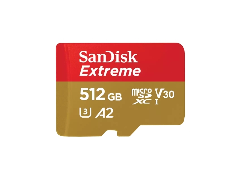 SanDisk Extreme - Flashhukommelseskort (microSDXC til SD adapter inkluderet) - 512 GB