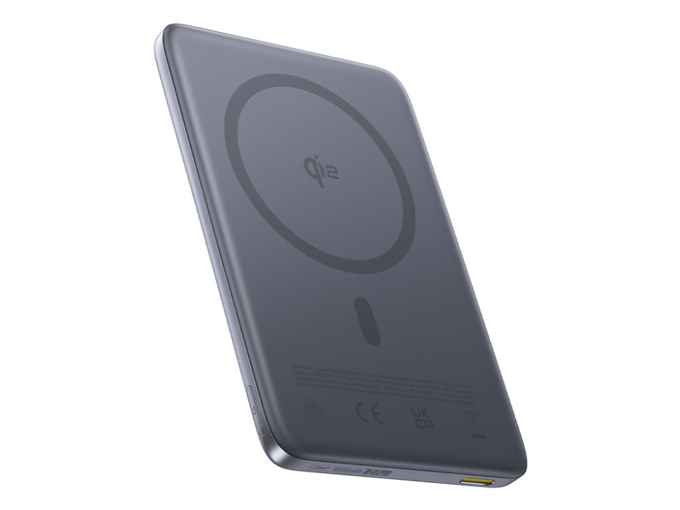 Baseus Picogo Ultra-Slim Qi2, 10000 Mah, Trådløs Opladning, 3,6 V, 27 W, Grå