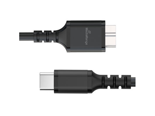 Mediarange Mrcs257, 0,5 M, Micro-Usb B, Usb C, Usb 3.2 Gen 1 (3.1 Gen 1), 5 Gbit/Sek., Sort