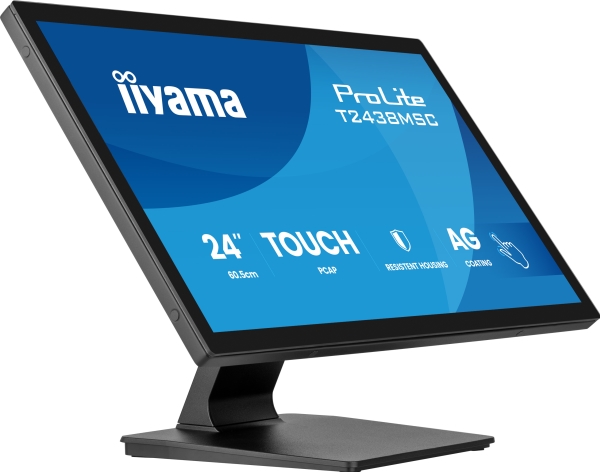 Iiyama Prolite T2438msc-B2, 60.5 Cm (23.8"), 1920 X 1080 Pixels, Full Hd, Led, 5 Ms, Black