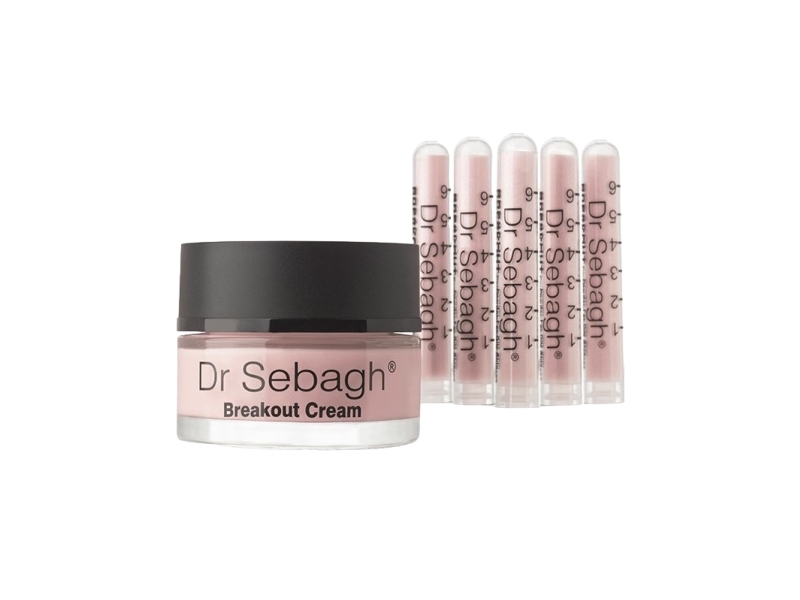 Breakout Set Dr Sebagh: Breakout, Anti-Acnee, Powder Tubes, 5 Pcs, 1.95 G + Breakout, Calming, Day, Cream, For Face, 50 Ml