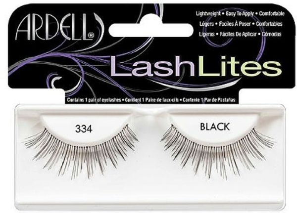 Ardell , Lashlites, False Eyelashes, 334, Black For Women