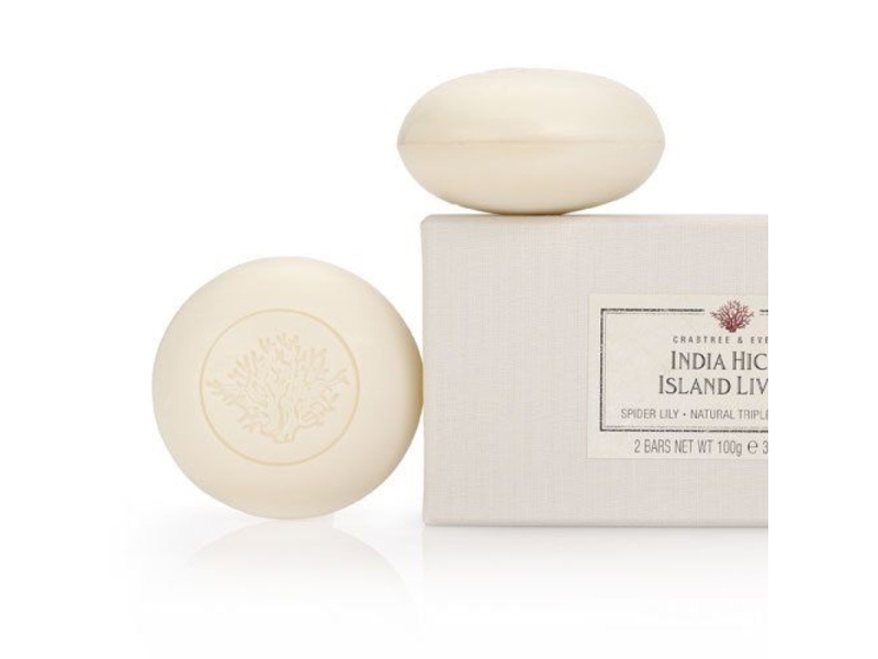 Nuxe Set Duo, Crabtree & Evelyn, India Hicks Island Living, Hydrating, Soap Bar, 2 Pcs, 100 G For Women