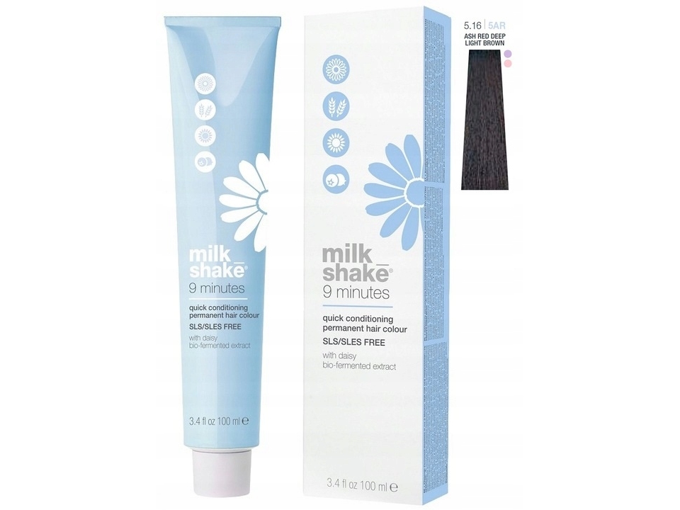 Milk Shake Hårfarve 9 Minutes Permanent 5.165Ar Ash Red Intense Light Brown 100 Ml