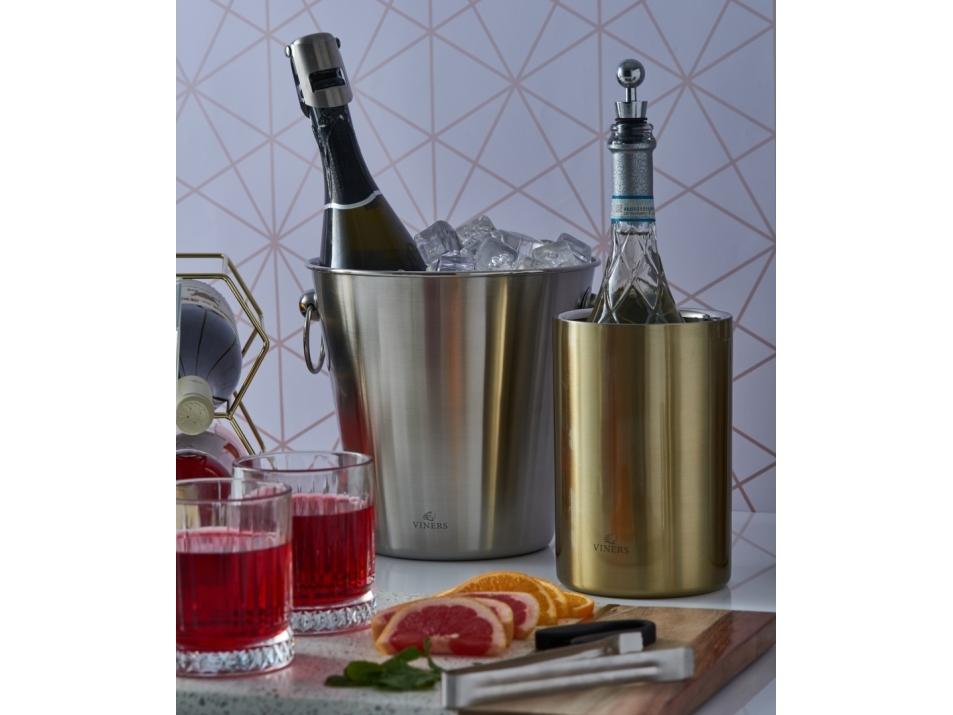 Vinkylare  GOLD Viners® - 1,3 liter 12 xh18cm -  Rostfritt stål - Guld