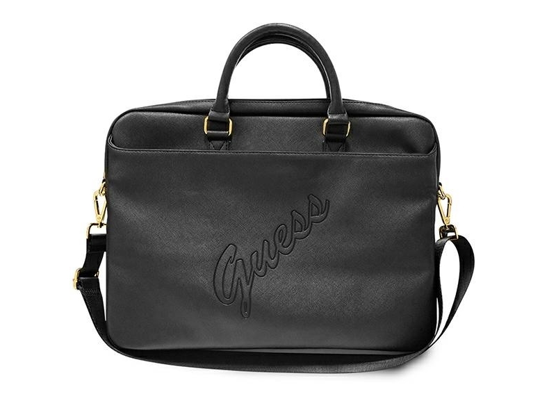 Taske Guess Guess Taske Gucb15pusasbk 15 "Sort/Sort Saffiano Script