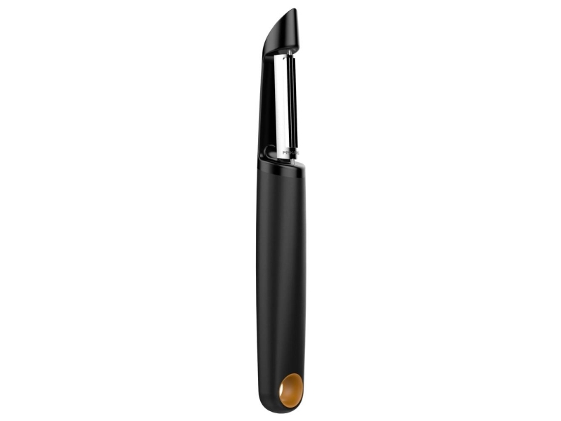Fiskars 1014419, Frugt & Grøntsager, Drejelig Skrællekniv, Sort