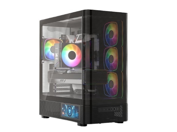 Kabinet Modecom Volcano Aq400 Argb Sort (Mc-A-Aq400-4Fa-B)