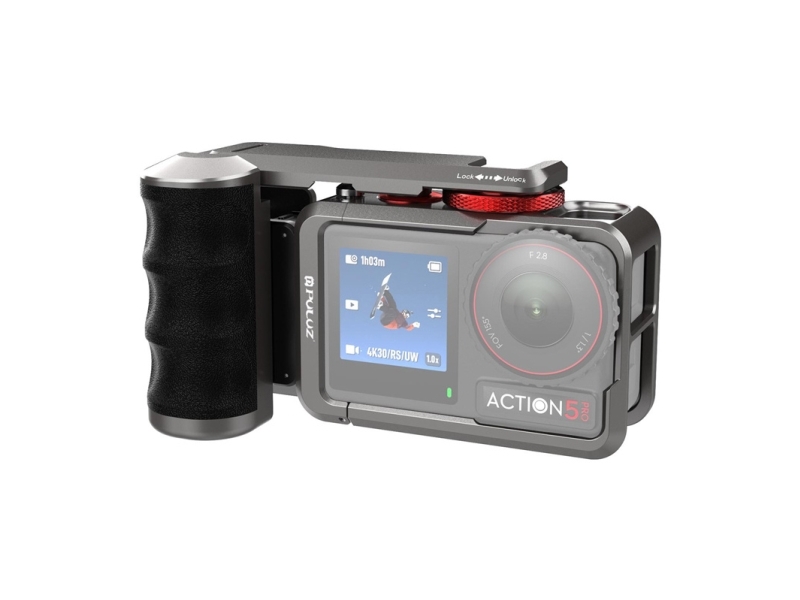Metal Protective Case With Puluz Handle For Dji Osmo Action 5 Pro / Action 4 / Action 3