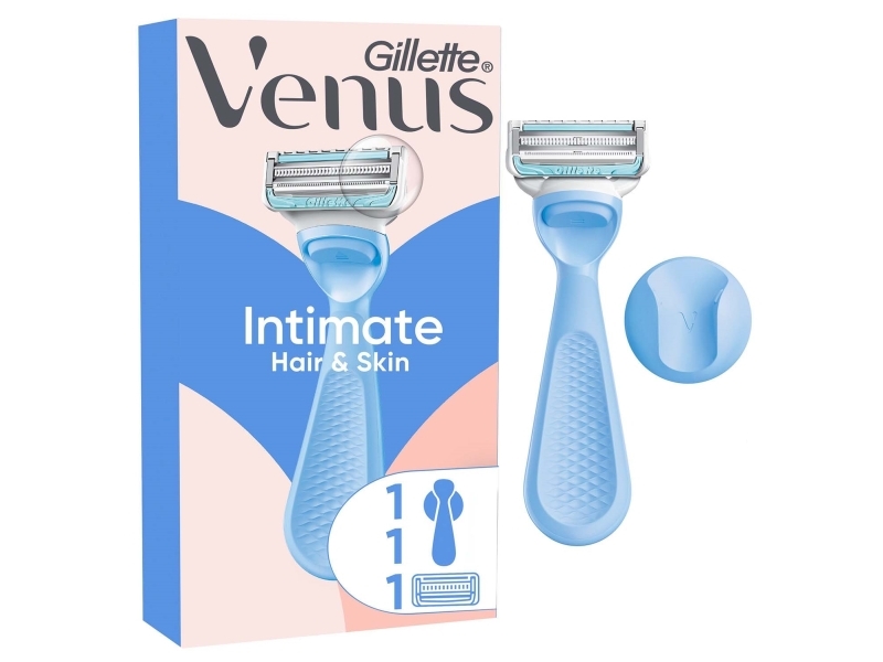 Intim barberblad med blad til følsomme områder, med aloe vera-tilsætning