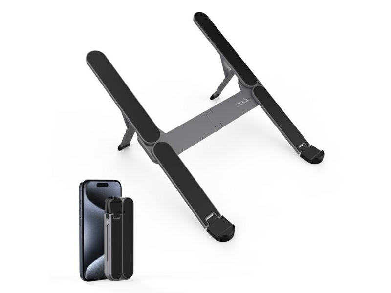 Sodi Stand Foldable Compact Mini Laptop Stand - Gray